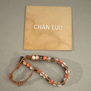Chan Luu Orange and White Beaded Bracelet